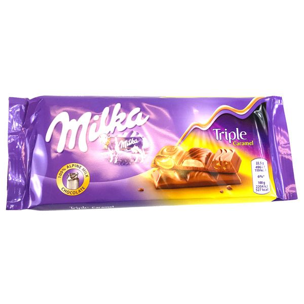 Milka Triple Caramel Chocolate Bar