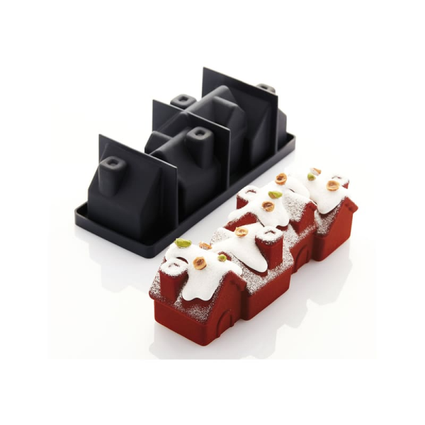 Moule à bûche silicone Chalet