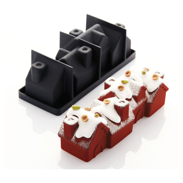 Moule à bûche silicone Chalet