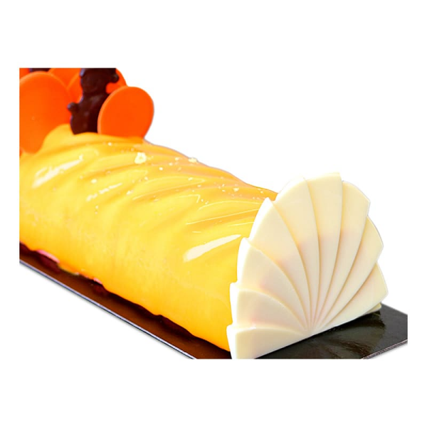 Moule à bûche relief strié (x 12)
