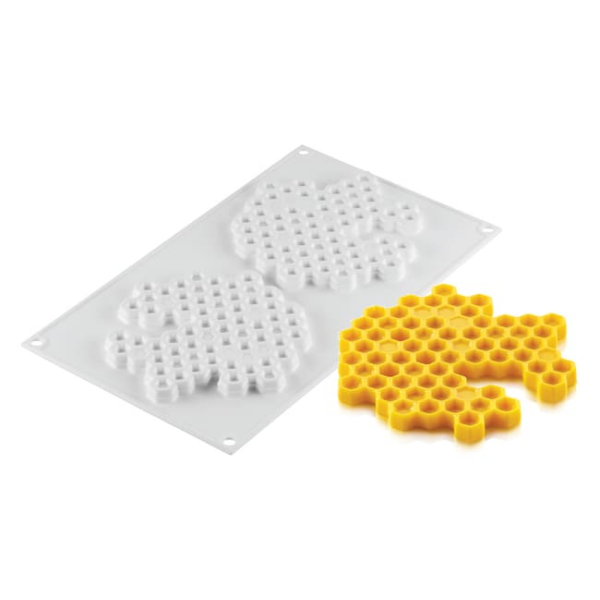 Moule silicone décor nid d'abeille