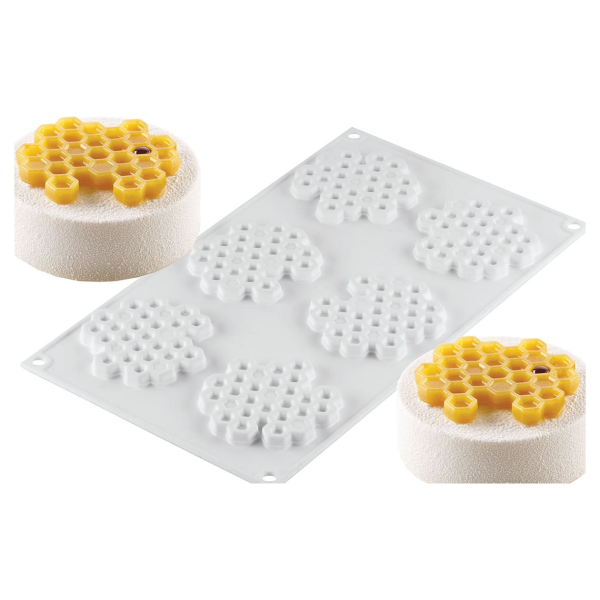 Moule silicone décor nid d'abeille