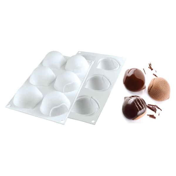 Moule silicone 6 marrons