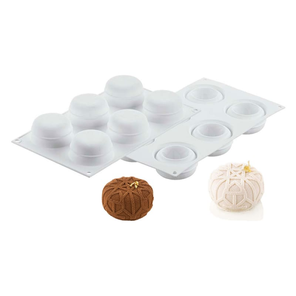 Moule 6 ronds décorés Mistery