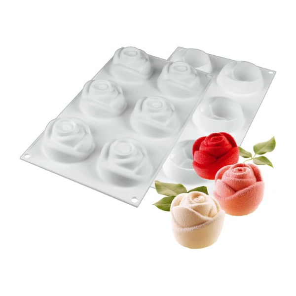Moule silicone 6 roses