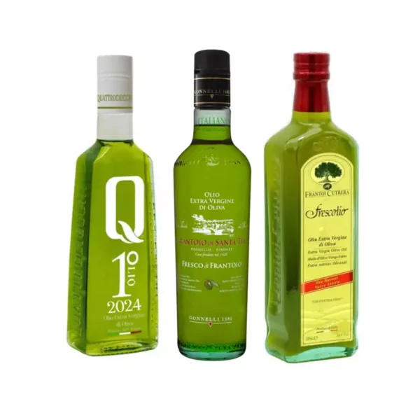 Novello Olive Oil Selection - Primolio Quattrociocchi Frescolio Cutrera Fresco di Frantoio Santa Tea 500 ml x 3