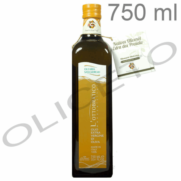 Huile d'olive extra vierge Ottobratico 750 ml - Olearia San Giorgio