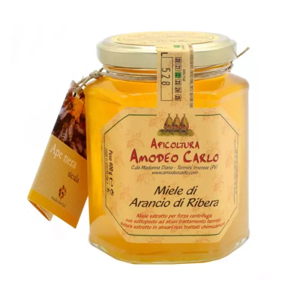 Orange Honey Sicilian Black Bee 400 gr