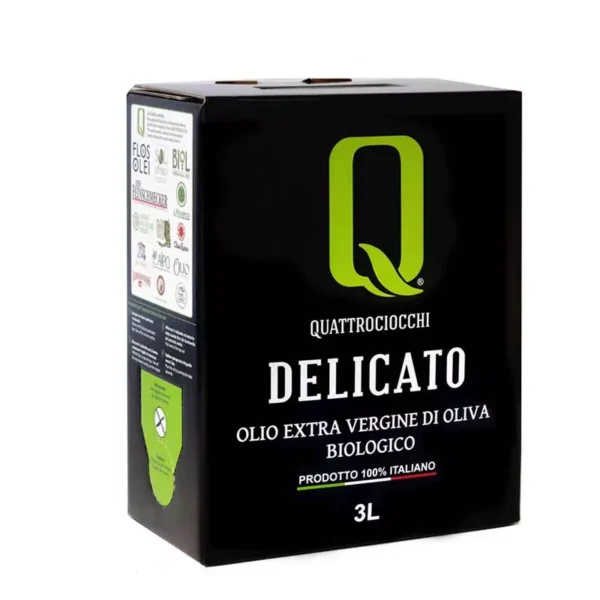 Organic Extra Virgin Olive Oil Delicato Bag in Box 3 lt