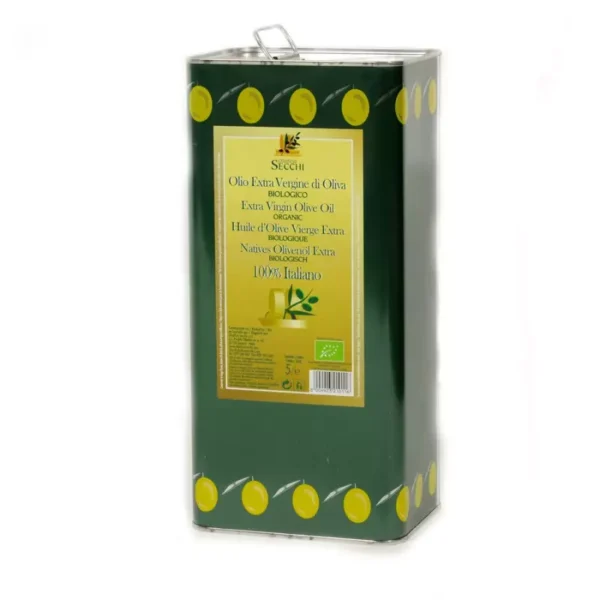Organic Extra Virgin Olive oil Secchi 5 lt