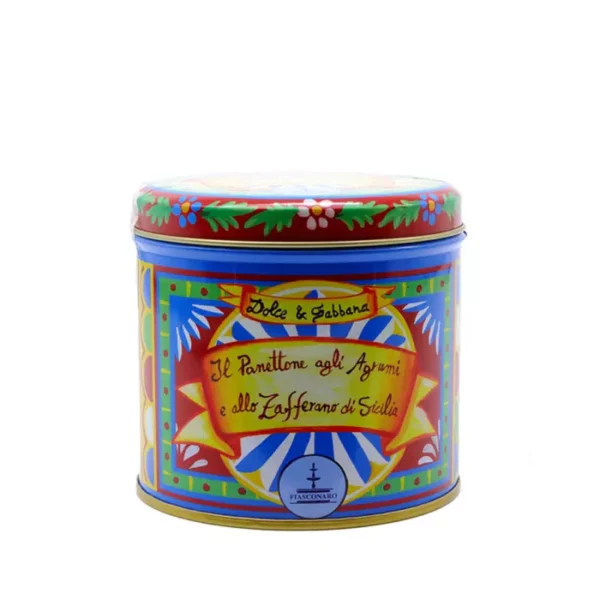 Panettone Fiasconaro Dolce and Gabbana Citrus and Saffron from Sicily Blue 100 gr
