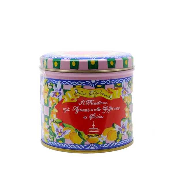Panettone Fiasconaro Dolce and Gabbana Citrus and Saffron from Sicily Pink 100 gr