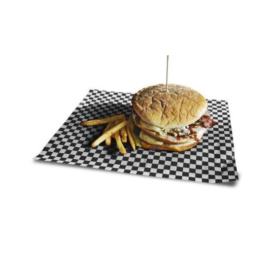 Papier ingraissable damier noir 32 g/m² format 31 x 38 cm - par 1000