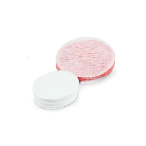 Papier paraffiné ovale pour steaks hachés 8 x 11 cm - par 2000