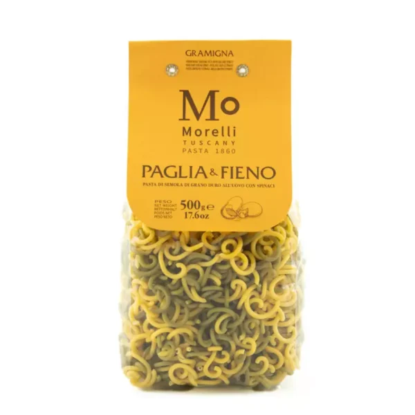 Pasta Gramigna Paglia e Fieno with egg and spinach 500 gr