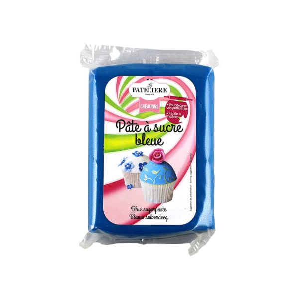 Pâte à sucre bleue