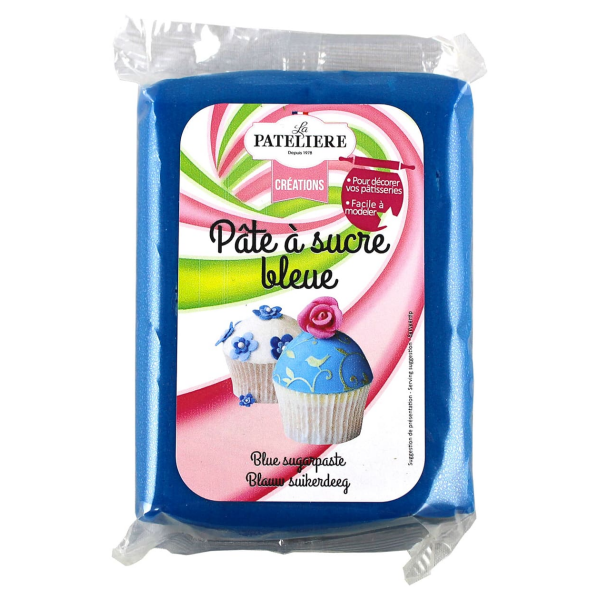 Pâte à sucre bleue