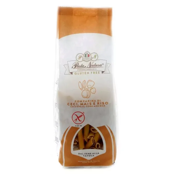Penne Gluten Free Pasta with Chickpeas, Corn and Rice flour 250 gr