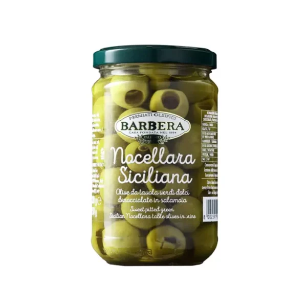 Pitted Sweet Nocellara Sicilian Green Olives in Brine 300 g