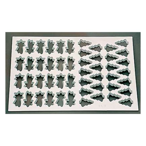 Plaque découpoir sapins + étoiles filantes