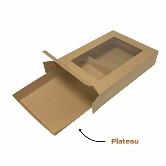 Plateau carton pour boite fenêtre 41,4 x 28,5 x 7,1 cm - par 50