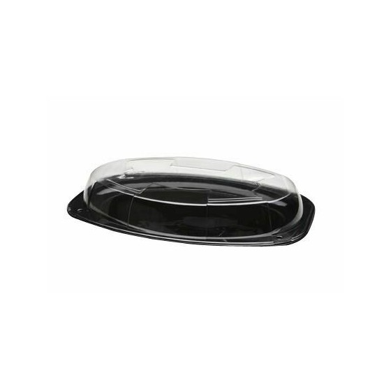 Plateau plastique avec couvercle 54 x 35 x 2,5 cm - par 40