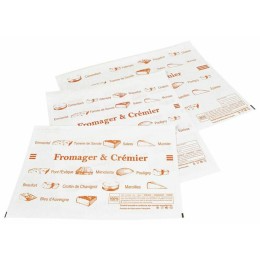 Pochette fraicheur fromagerie papier avec fermeture adhésive 16,6 cm x 25 cm - par 1000