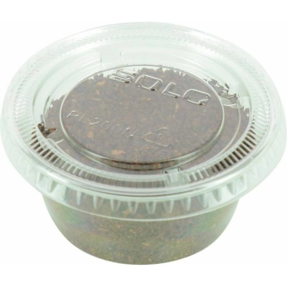 Pot à sauce plastique transparent avec couvercle 60 ml - par 50