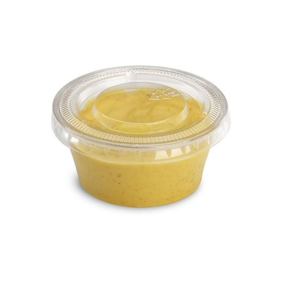 Pot à sauce plastique transparent Delipack 60 ml - par 100