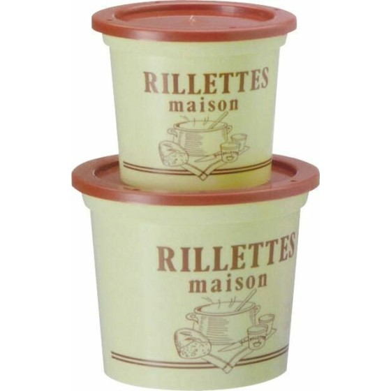 Pot plastique avec couvercle "Rillettes maison" 125 ml - par 250