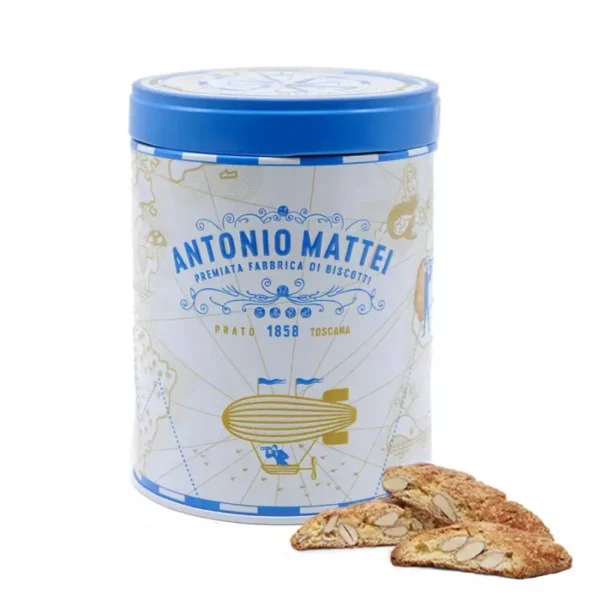 Prato Biscuits with Almonds in Amerigo Tin Box 125 gr