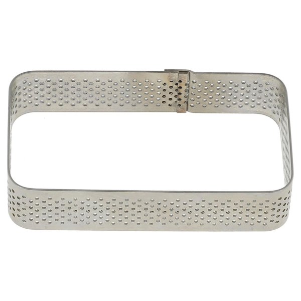 Rectangle à tarte perforé bord arrondi