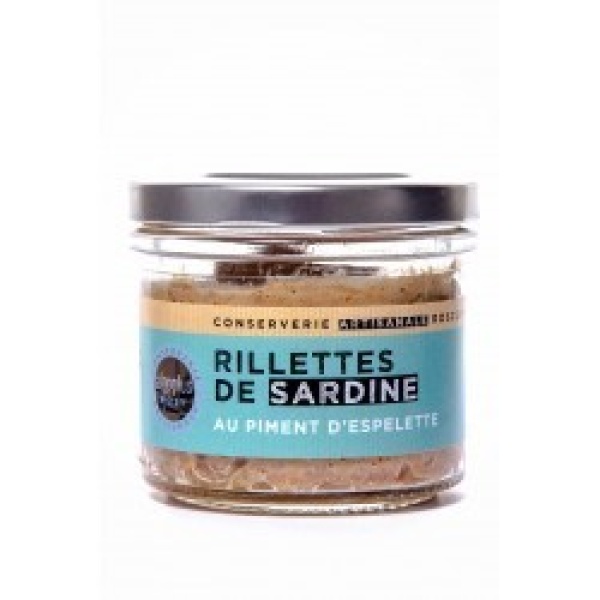 RILLETTES DE SARDINES AU PIMENT D'ESPELETTE 90GR