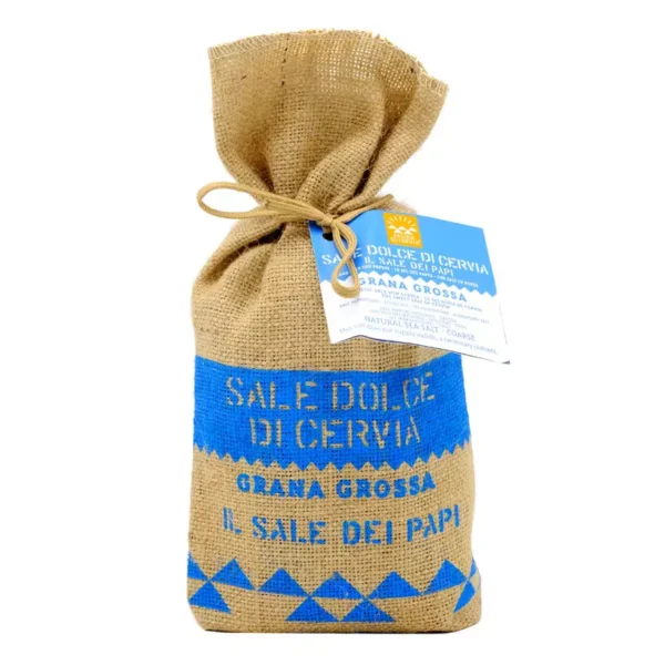 Rough Sweet Sea Salt of Cervia in Juta Gift Bag 1 kg