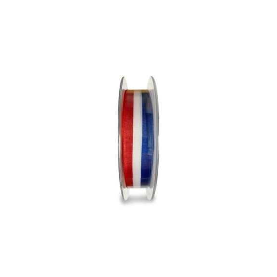 Ruban bleu blanc rouge 16 mm x 25 m - à l'unité