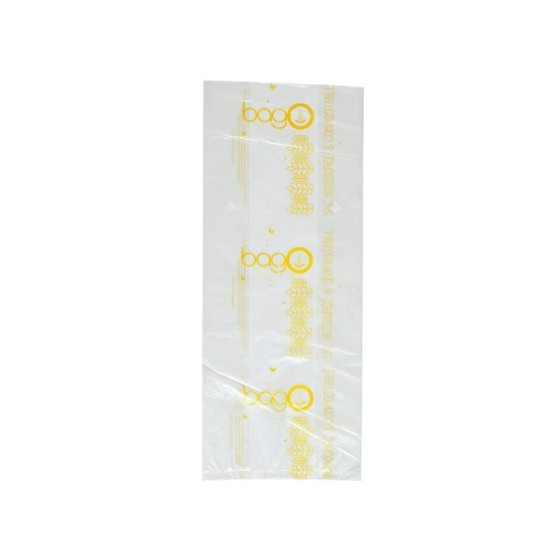 Sac à pain tranché biosourcé jaune 12 + 5 + 5 x 35 cm - par 200