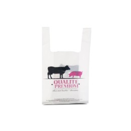 Sac bretelles biosourcé blanc "Qualité premium" 26 x 6 + 6 x 45 cm - par 500