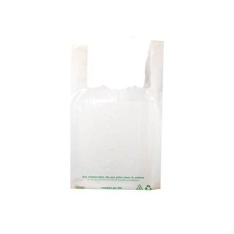 Sac bretelles plastique BD 50 microns blanc 18 x 5 + 5 x 35 cm - par 1500