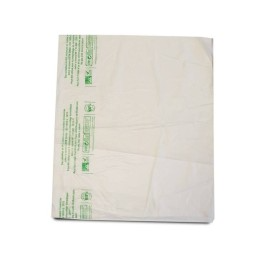 Sac plastique biosourcé transparent en liasse   Les sacs liassés biosourcés transparent se détachent très facilement et sont extrêmement résistants.  Ces sachets biosourcés détachables sont utilisés pour emballer et conditionner de nombreux produits alimentaires.  Le sac plastique biosourcé alimentaire permet de transporter des produits très variés comme des fruits et légumes, des fournitures, des chevilles ou des biscuits.  Les sacs liassés protègent vos produits. Ils sont très résistants aux chocs et aux déchirures.    Pratique:par un conditionnement en liasse pour une utilisation rapide Attachable avec ces 2 encoches situées sur le haut de la liasse Respectueux de l'environnement   Sac plastique biosourcé format 30 x 35 cm   Ce sac alimentaire biosourcé est composé à 40% de matière biosourcé de terre et à 60% plastique  Ces sacs en liasse sont donc en accord avec la nouvelle législation du 1er janvier 2017.  Ces sacs biosourcés sont adaptées à tous les corps de métiers, permettant le transport de manière simple de vos produits légers.    Nos sacs en plastique sont tous aptes au contact alimentaire direct et respectent les normes de fabrication européennes.    Caractéristiques :     Largeur : 30 cm Hauteur : 35 cm Épaisseur : 13 microns Composition : 40% de matière biosourcé + 60% de plastique Conditionnement : carton de 4000