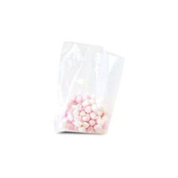 Sac plastique transparent 12 + 5 + 5 x 25 cm - par 500
