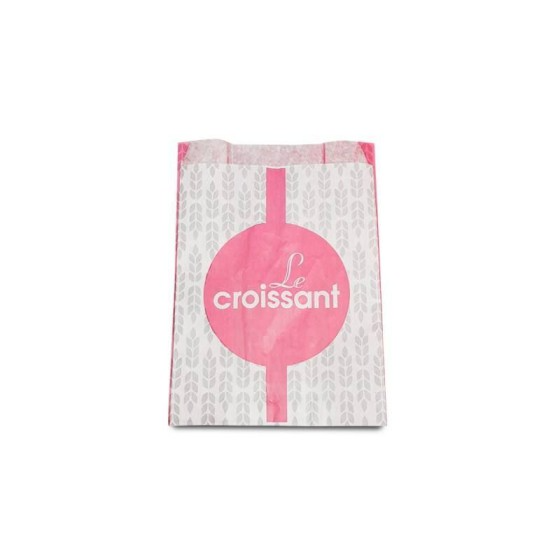 Sachet croissants kraft rose série AURIOS 14 x 7 x 20 cm (n°103) - par 1000