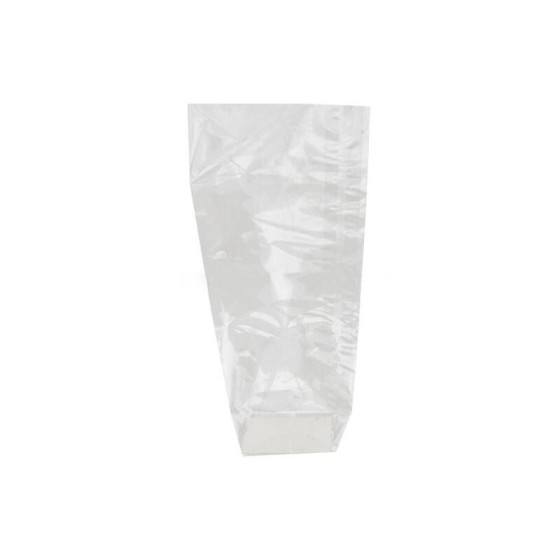 Sachet plastique écorné fond carton 10 x 22 cm - par 100