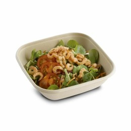 Saladier carré biodégradable en pulpe 750 ml - par 300