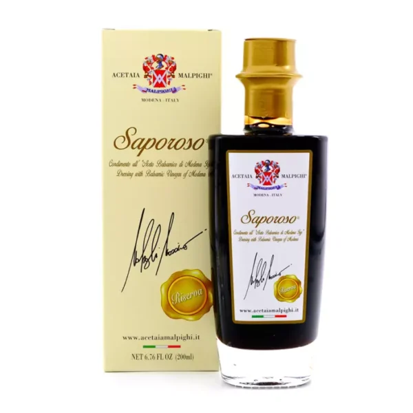 Saporoso Riserva Gold Condiment with Balsamic Vinegar of Modena IGP 200 ml