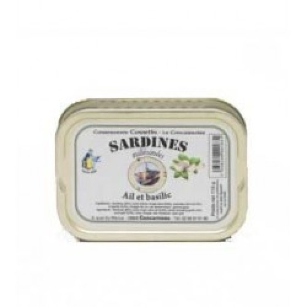 SARDINES À L' AIL ET BASILIC MILLÉSIMÉES 115GR