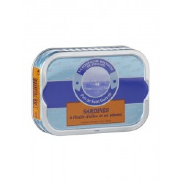 SARDINES À L''HUILE D'OLIVE ET AU PIMENT 115GR