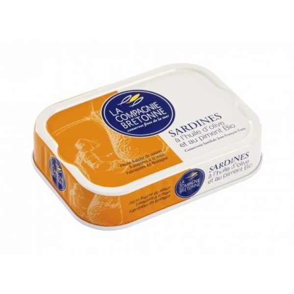 SARDINES À L'HUILE D'OLIVE ET AU PIMENT BIO