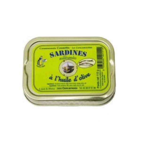 SARDINES À L'HUILE D'OLIVE MILLÉSIMÉES 115GR