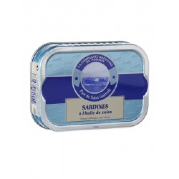 SARDINES ENTIÈRES À L'HUILE DE COLZA BIO , 115GR*