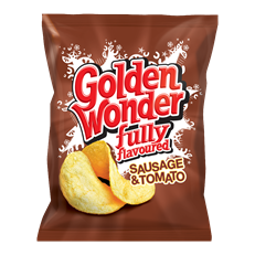 Golden Wonder Crisps Sausage & Tomato 32.5g (32 Pack)